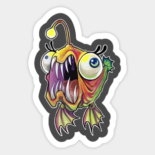 AHHHHHHngler fish Sticker